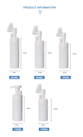 Botol plastik pembersih wajah, 150ml 100ml 120ml ml, asam Amino, penghilang rias wajah, Pelembab, botol Cuci wajah