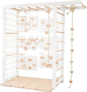 Juego de pared de escalada de madera Montessori para interiores, escalera mecánica sueca para niños, para dormitorio, sala de juegos, aula para interiores - Product Image 1