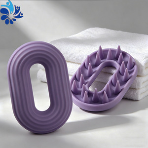 Cepillo masajeador de silicona para el cuero cabelludo, forma ovalada, para el cuidado del cabello y la relajación - Product Image 2