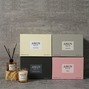 AIKUN Eco Friendly Glass Jar Freshening Fragrance <b>Diffuser</b> Private Label Candle Home Fragrance Set for Hotel <b>Room</b> - Product Image 2