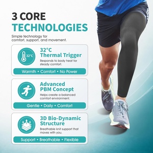 Manguitos de compresión largos para piernas, para alivio del dolor, recuperación muscular y promoción de la circulación. - Product Image 3