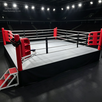 Ring de boxe professionnel fixe en gros, structure assemblée 16*16 pour compétitions professionnelles, entraînement en salle de sport et club, Ring De Boxeo