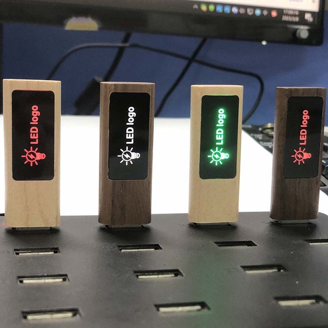 Wood Light up USB Flash Drive 2.0 3.0 U Disk Key Capacity Memory USB Stick 1GB - 128GB WOOD LED Pendrive