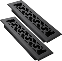 Grilles de ventilation murales robustes en métal, résistantes à la rouille, pour sols et murs, pour la maison et le bureau