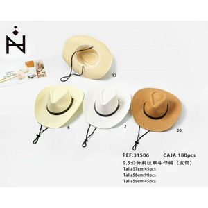 Cappello da cowboy in paglia twill da 9,5 cm con cintura per uso esterno - Product Image 3