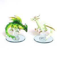 Statuettes dragon mignonnes de décoration en verre led, nouveau design, faites à la main, à vendre, 1 pièce