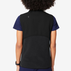 Black Sleeveless Multi Functional Pockets Fleece <strong>Vest</strong> for <strong>Nurses</strong> Custom Cheap <strong>Nurse</strong> <strong>Vest</strong> - Product Image 2