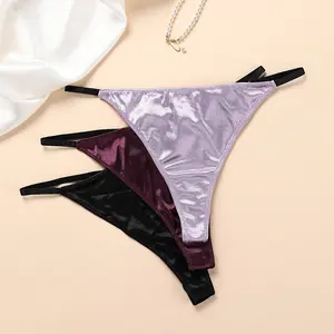 friendly sexy mature woman lingerie ladies satin panties transparent bikini womens sexy underwear g-string