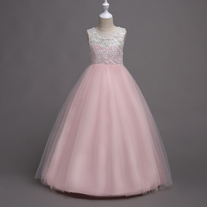 Robe de princesse en maille de style coréen, sans manches, en dentelle, longue, respirante, pour filles - Product Image 4