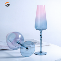 Nouvel ensemble de verres à vin en cristal Xinglan à tige torsadée, style domestique, avec un design rétro de luxe léger, pour flûtes