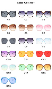 2019 nouvelle tendance Oem lunettes de soleil logo personnalisé surdimensionné carré femmes lunettes de soleil à la mode - Product Image 6