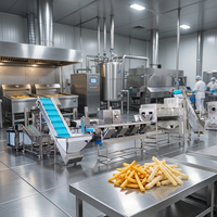 Ligne de production de frites avec unité de blanchiment automatique pour la désactivation enzymatique et la stabilisation de la couleur