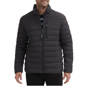 Veste matelassée d'hiver de qualité supérieure très vendue chaude et bon marché Vestes matelassées pour hommes de couleur bleue unie et de conception personnalisée - Product Image 4