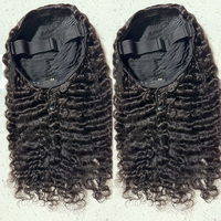 Perruque mi-tête bouclée naturelle en cheveux humains bruts birmans, sans colle, pour femmes noires, facile à porter, pré-épilée, installation facile, perruque mi-tête à retourner