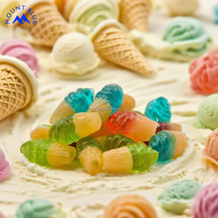 Groothandel Bulk Op Maat Gemaakte Kauwbare Fruitige Lekkere Pittige Sappige Zoete Gummy IJsjes Vormpjes Snoep Meerkleurig Snoep Mount