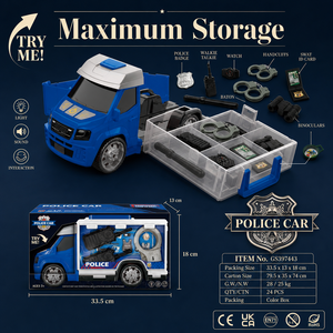 Set Giocattolo Auto <span class=keywords><strong>della</strong></span> <span class=keywords><strong>Polizia</strong></span> Scorrevole, Veicolo a Frizione, Gioco di Ruolo di Emergenza, Regalo Educativo all'Ingrosso - Product Image 6