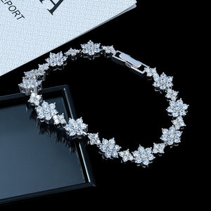 Nouveaux Bracelets Tennis Bling Iced Sunflower en Argent Sterling 925 avec Breloque Moissanite pour Femme, Cadeau de Mariage Tendance, Certifié GRA - Product Image 2