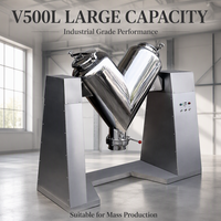 Mélangeur de type V V500L en acier inoxydable 304, équipement de mélange pour épices et poudres aromatiques