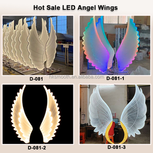 Fondo de Metal con Luces LED Personalizadas de Moda Moderna SMS, Diseño de Alas de Ángel para Decoración de Bodas y Fiestas - Product Image 5