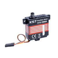 Mini servo brushless HV KST X15-1809A 24 Kgf.cm 8.4 V 0.07 Sec avec boîtier en aluminium CNC et double roulement à billes pour avions RC, voitures et drones