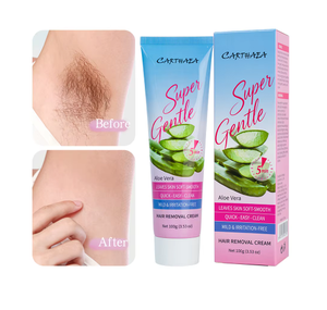 Crema depilatoria Carthaea con aroma natural a aloe vera para el cuidado corporal, suave y de acción rápida para axilas. - Product Image 1
