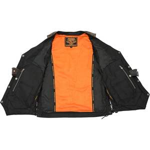 Chaleco de Cuero para Hombre MLM3540 2025, Diseño Clásico con 10 Bolsillos, Color Marrón Desgastado - Product Image 4