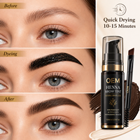 Gel Cair Pewarna Alis Tahan Air Warna Cokelat OEM Label Pribadi untuk Wanita, Riasan Alis Harian Tahan Lama, Pewarna dengan Logo Kustom
