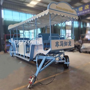 Buggy de tourisme de style chinois avec pare-soleil intégré pour le service de navette des visiteurs des parcs culturels - Product Image 5