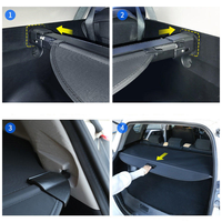 Pour Tiguan 2010-2016 Cache-bagages de coffre rétractable Accessoires intérieurs en cuir pour automobile