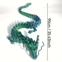 Dragon en plastique imprimé en 3D, 90 cm, thème animal chinois, articulations mobiles, jouet créatif, cadeau, produit phare du web