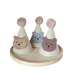 Stile DAMAI INS carino cappello di feltro stile foresta tessuto Non tessuto per <span class=keywords><strong>bambini</strong></span> primo compleanno vestito fino foto cappello di scena per il compleanno - Product Image 3