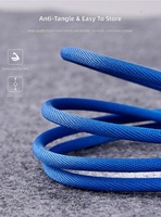 Câble USB Type-C double coudé, connecteurs nickelés, conducteur en cuivre étamé, gaine tressée en nylon, charge rapide 5A pour imprimante