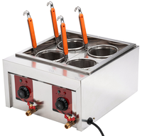 Restoran atas meja komersial 4 keranjang Pasta memasak mie Boiler peralatan dapur mesin Mi Cooker pembuat