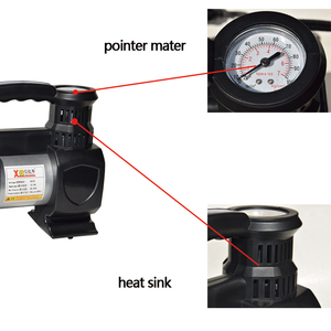 צילינדר כפול כבד החובה DC12V רכב אוויר משאבת סוג מדחס אוטומטי מתכת צמיג Inflator - Product Image 3