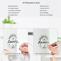 3 Set Crème Buanderie Stockage Pod Conteneurs PP Séchoir Porte-Feuilles Couvercles Distributeur d'étiquettes pour l'organisation de la décoration de votre espace