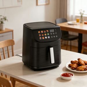 Friteuse à air numérique électrique carrée en plastique 9/10,5 L, sans huile, pour cuisson, économie d'énergie, cuisson rapide, usage domestique, modèle français - Product Image 5
