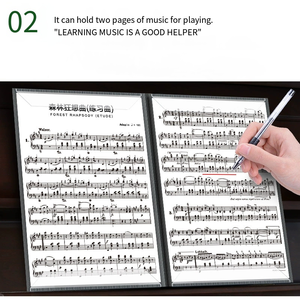 Porte-partitions pliable portable à 6 pages, organiseur de partitions de piano extensible pour une visualisation et une édition faciles - Product Image 4