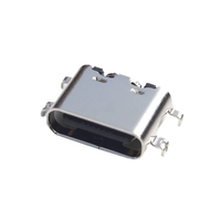 TYPE-C 16P 암 커넥터 USB 3.1 인터페이스 수평 마운트 4 핀 매입형 보드 (0.8/1.1/1.6/2.1/2.4mm) 3A 등급 플라스틱