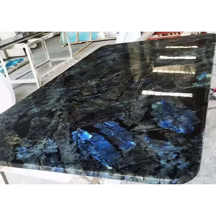 Brasil Semi Berharga Lempengan Batu Labradorite Granit Biru Lemurian untuk Dinding dan Lantai