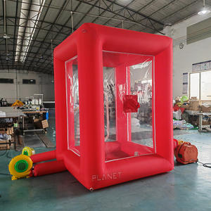 नया ट्रेंड मनी कैथिंग फ्लाइंग बूथ इन्फ्लैटेबल मनी ग्रैब मशीन इन्फ्लैटेबल कैश क्यूब - Product Image 1