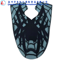 Empeigne de chaussure en polyester tricoté jacquard à motif toile d'araignée YUHE, emboutissage à chaud TPU bicolore sans couture pour baskets