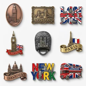 Imanes de Refrigerador Personalizados de Aleación de Zinc 3D, Recuerdos Turísticos de <span class=keywords><strong>Londres</strong></span>, París, Nueva York, Venta al Por Mayor - Product Image 1