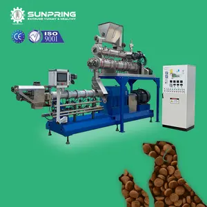 SunPring pet cat dog food machine pet and dog food extruder dry pet food pallet making machine