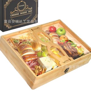 Wooden Picnic <b>Box</b> Portable Solid Wood Transparent Lid For Outdoor <b>Camping</b> Fruit And Snack <b>Storage</b> - Product Image 5
