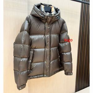 Doudoune classique noire avec badge, veste polyvalente à capuche, confortable, chaude et résistante au froid, pour hommes et femmes - Product Image 4