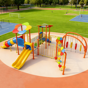 Aire de jeux extérieure pour enfants, jeux de jungle, toboggan <span class=keywords><strong>d</strong></span>'escalade, aire de jeux personnalisée de luxe - Product Image 2