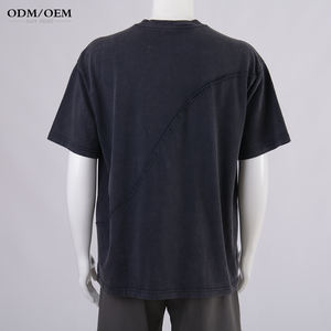 AR043 Men's Vintage High Street Wear <b>T</b> <b>Shirt</b> 100% Cotton Batik Acid Washed Hip Hop Custom Printing Puff Print Outdoor Crew Neck - Product Image 4