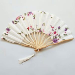 พัดไม้ไผ่พับได้สีเบจแบบเปล่าสำหรับทำเป็นของขวัญ - Product Image 1