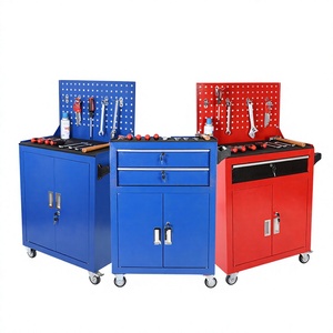 Armoire à outils mobile robuste de 68 cm, capacité de charge de 300 kg, coffre à outils d'atelier avec tiroirs, panneau perforé et roulettes, rangement mobile - Product Image 1