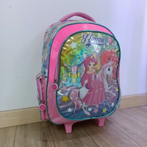 Mochila con ruedas para equipaje de <span class=keywords><strong>viaje</strong></span> para niñas de PVC de sirena fabricada, conjunto de mochila escolar, mochila de dí<span class=keywords><strong>a</strong></span>, mochila de 2 uds - Product Image 2
